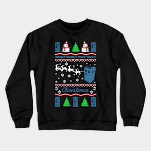 Wibbily Wobbly Timey Wimey Ugly Sweater Crewneck Sweatshirt